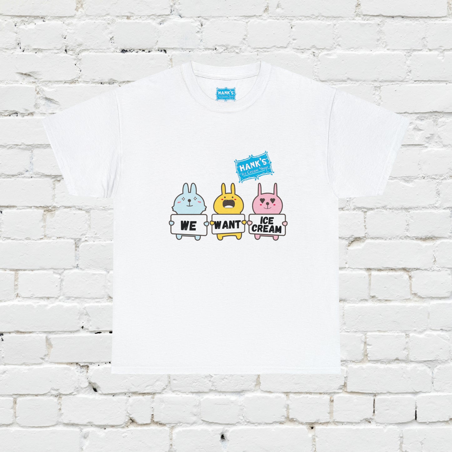 I want Ice Cream. Adult Heavy Cotton Tee