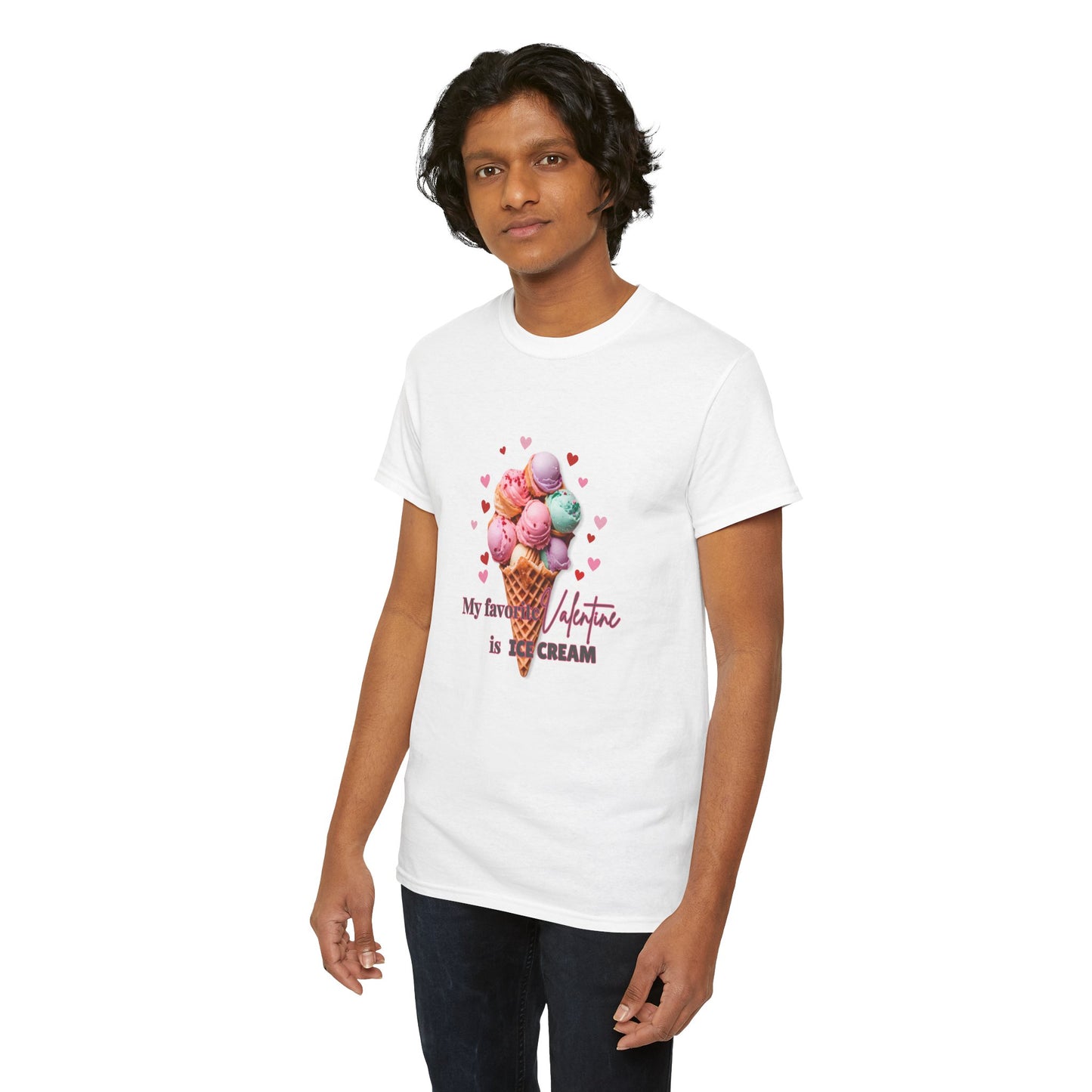 My Favorite Valentine is Ice Cream, Cotton T-shirt