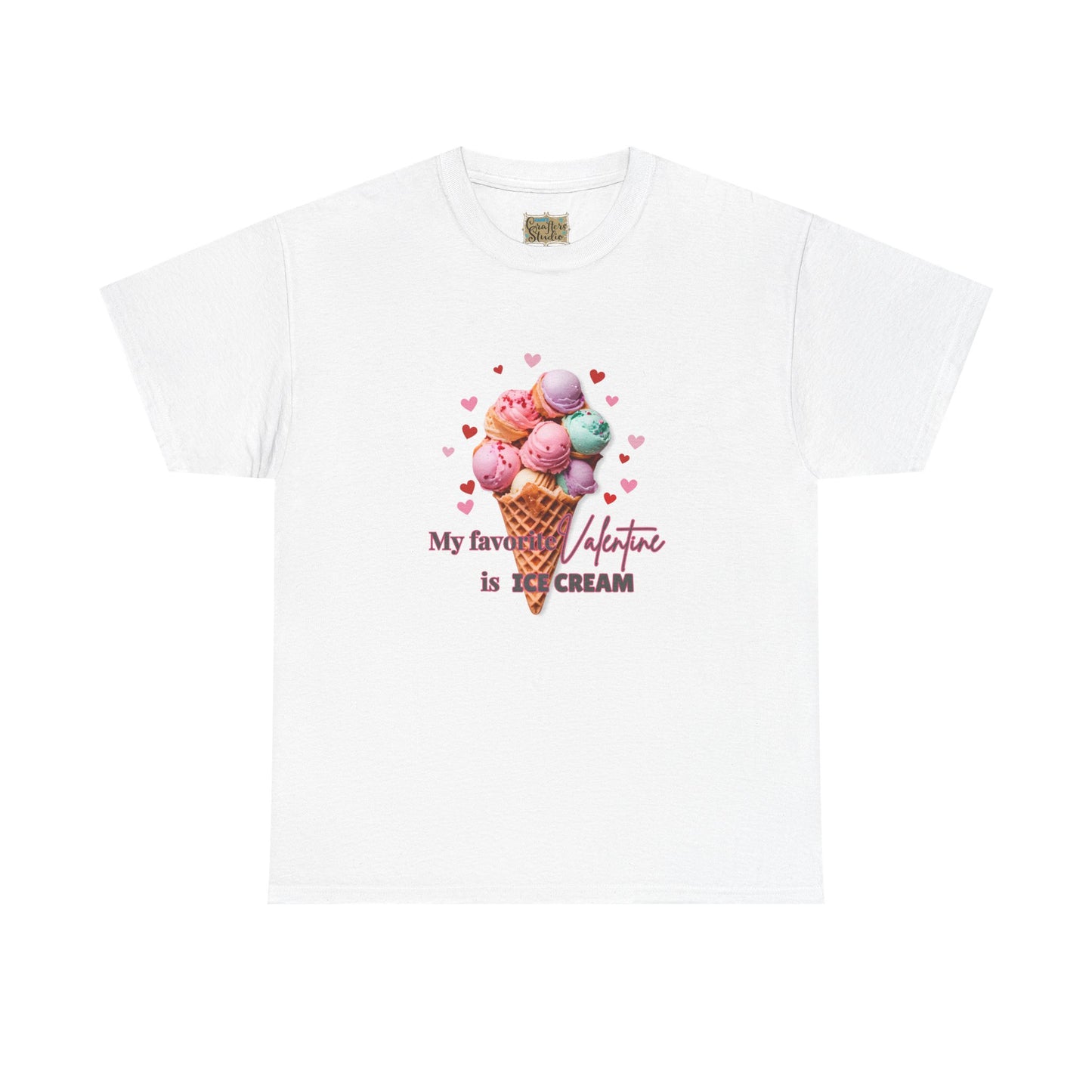 My Favorite Valentine is Ice Cream, Cotton T-shirt