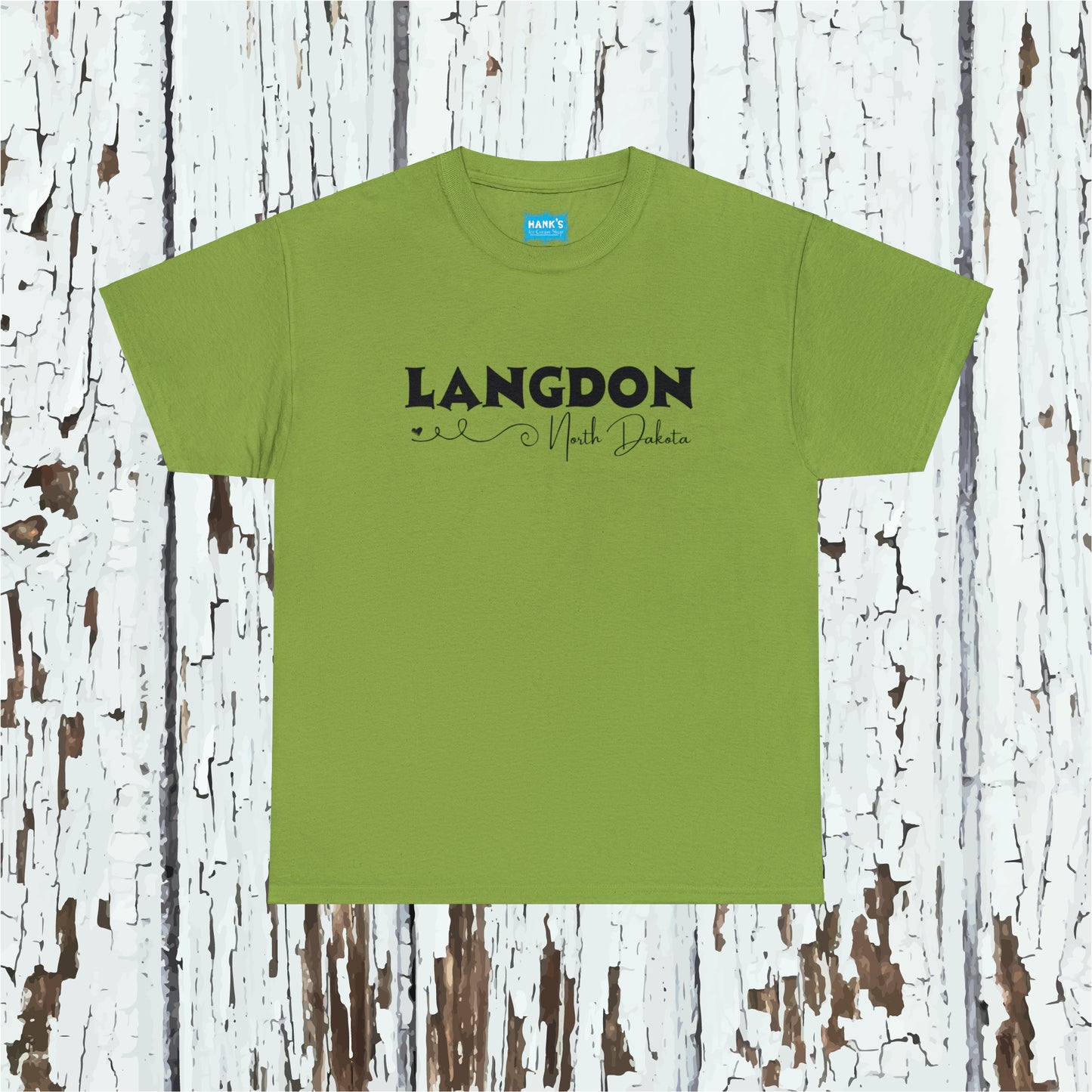 Langdon ND Adult Heavy Cotton Tee