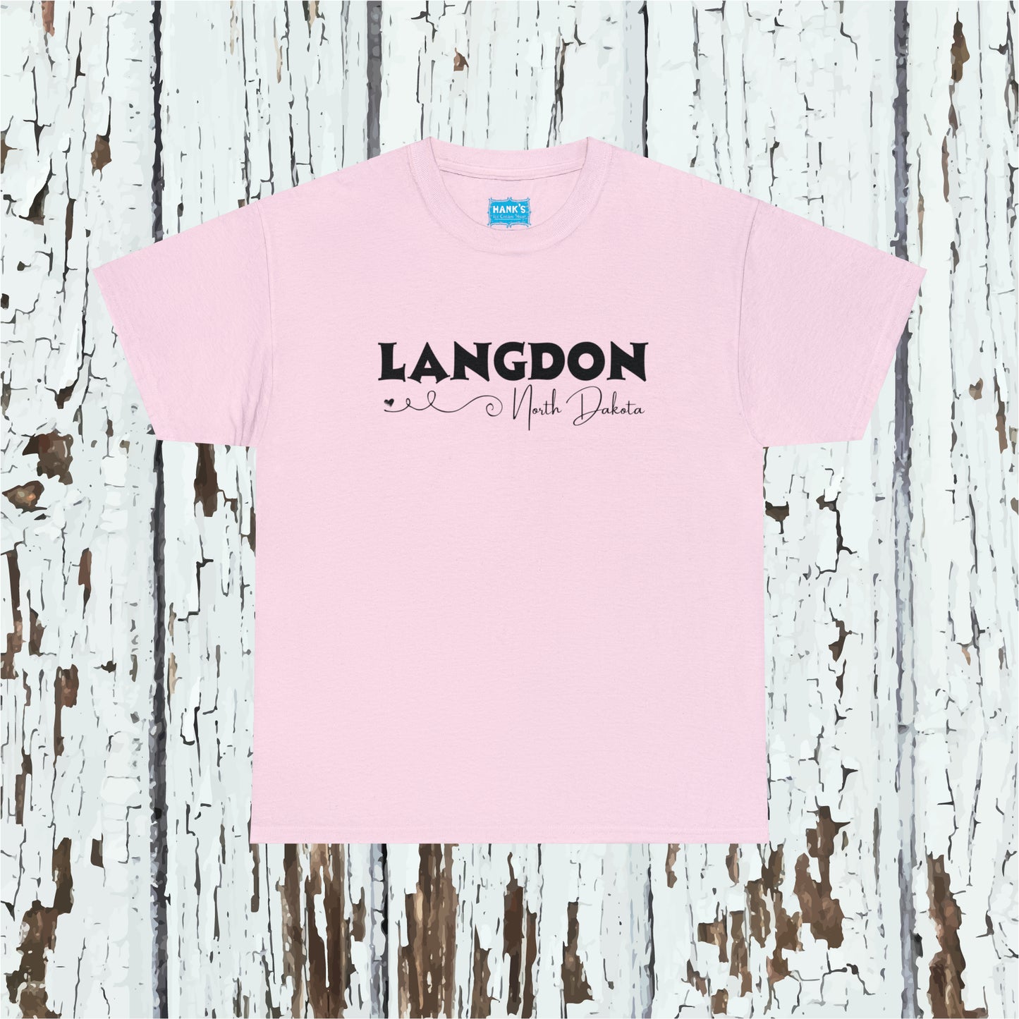 Langdon ND Adult Heavy Cotton Tee