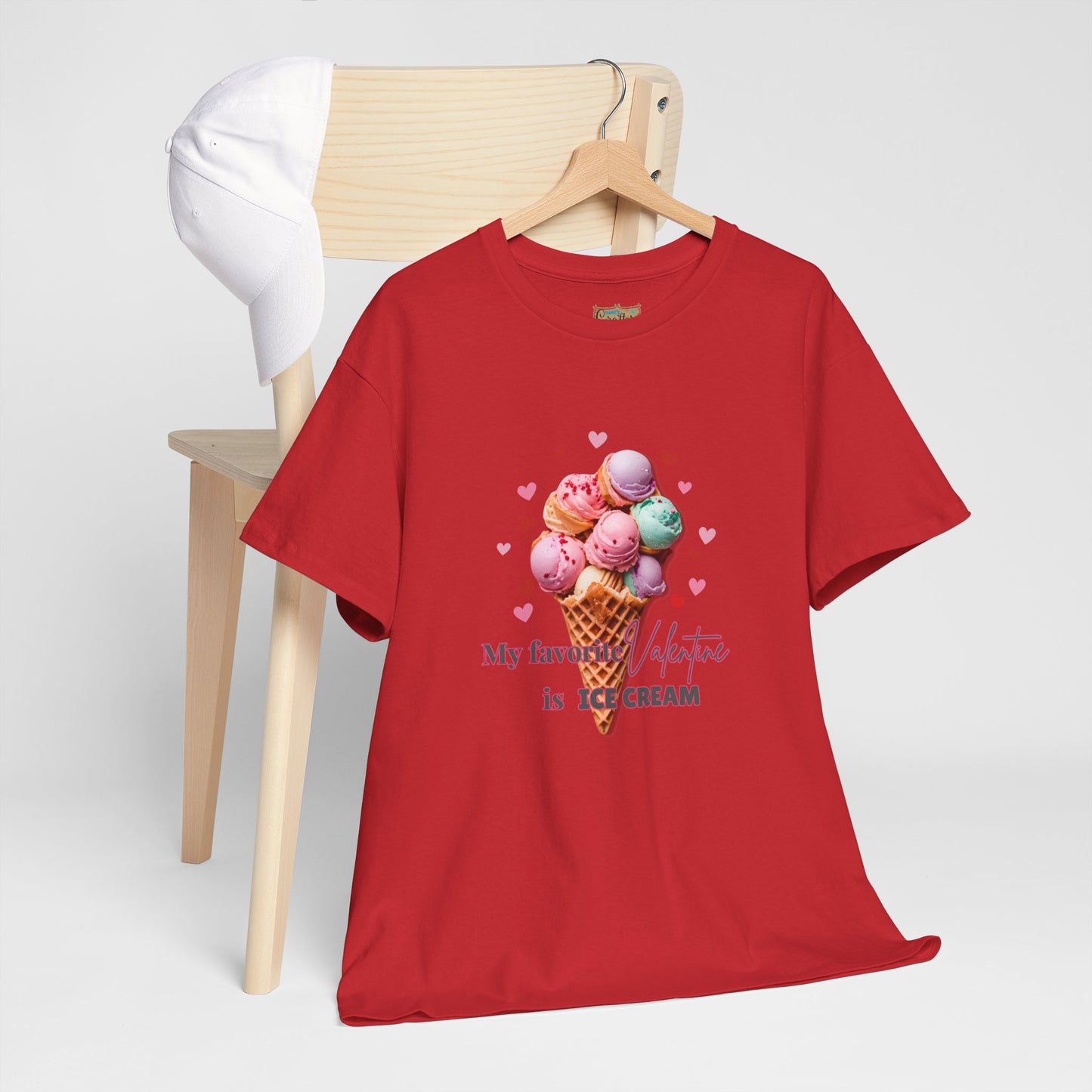 My Favorite Valentine is Ice Cream, Cotton T-shirt