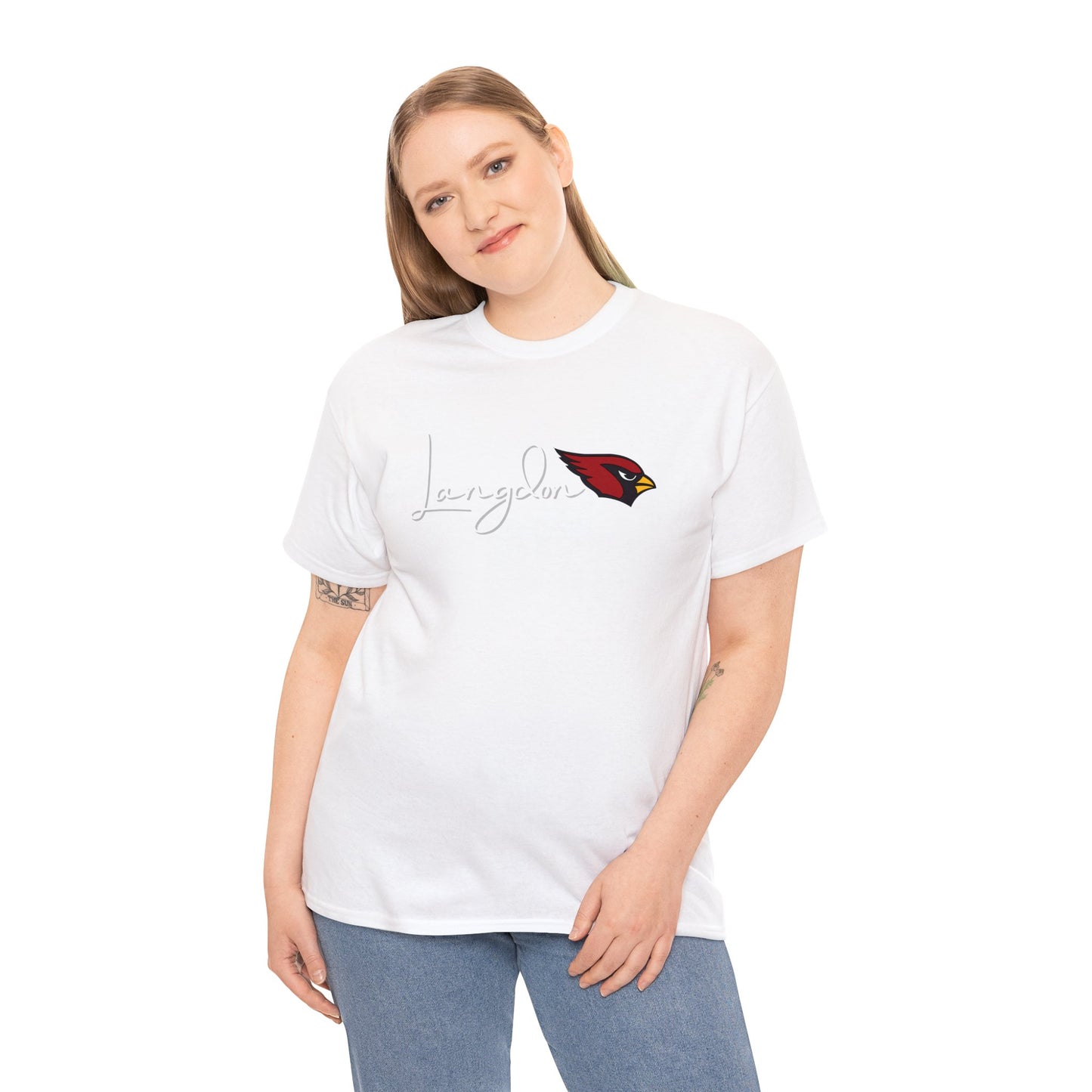 Langdon White Logo2 adult Heavy Cotton Tee