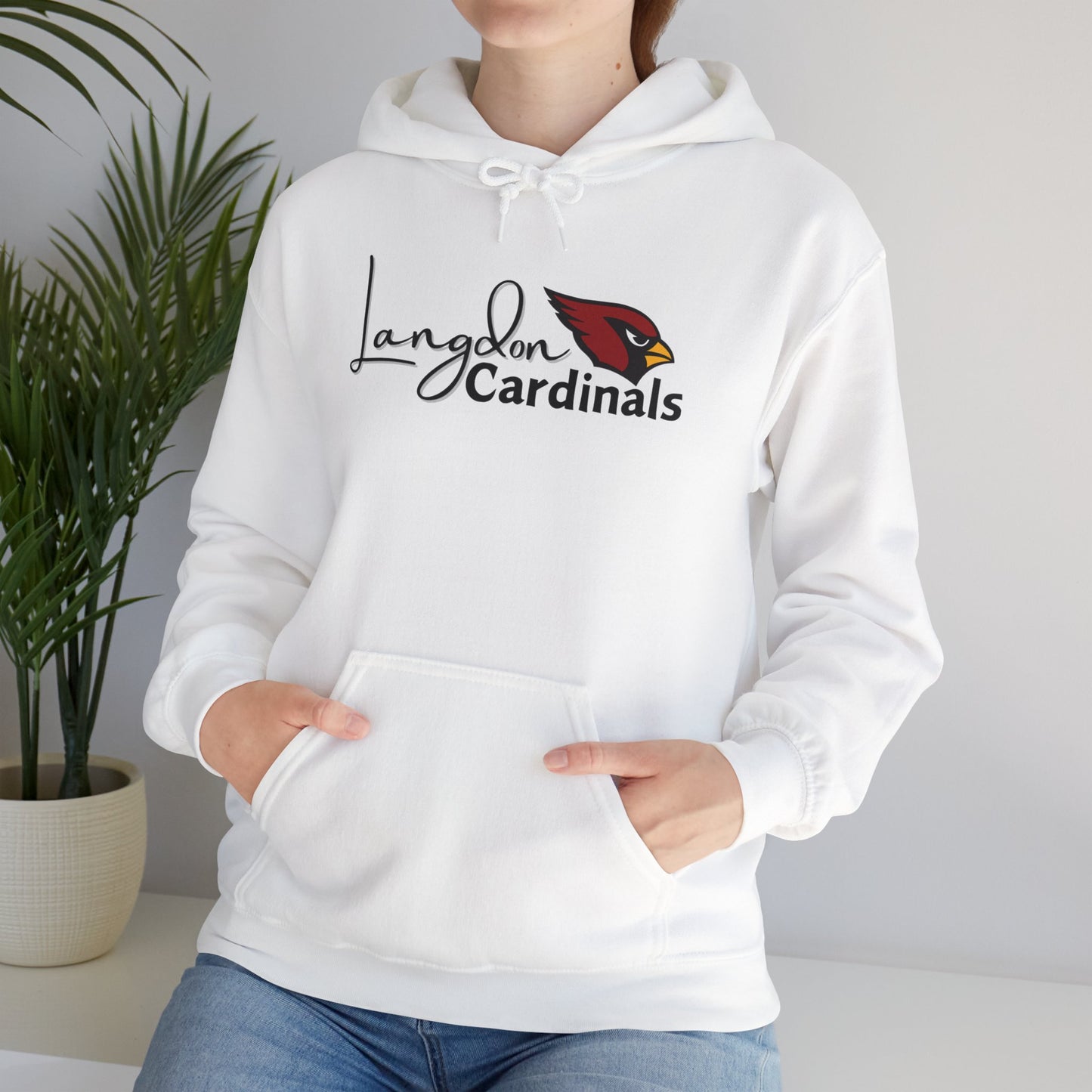 Langdon Cardinal LogoUnisex Heavy Blend™ Hooded Sweatshirt