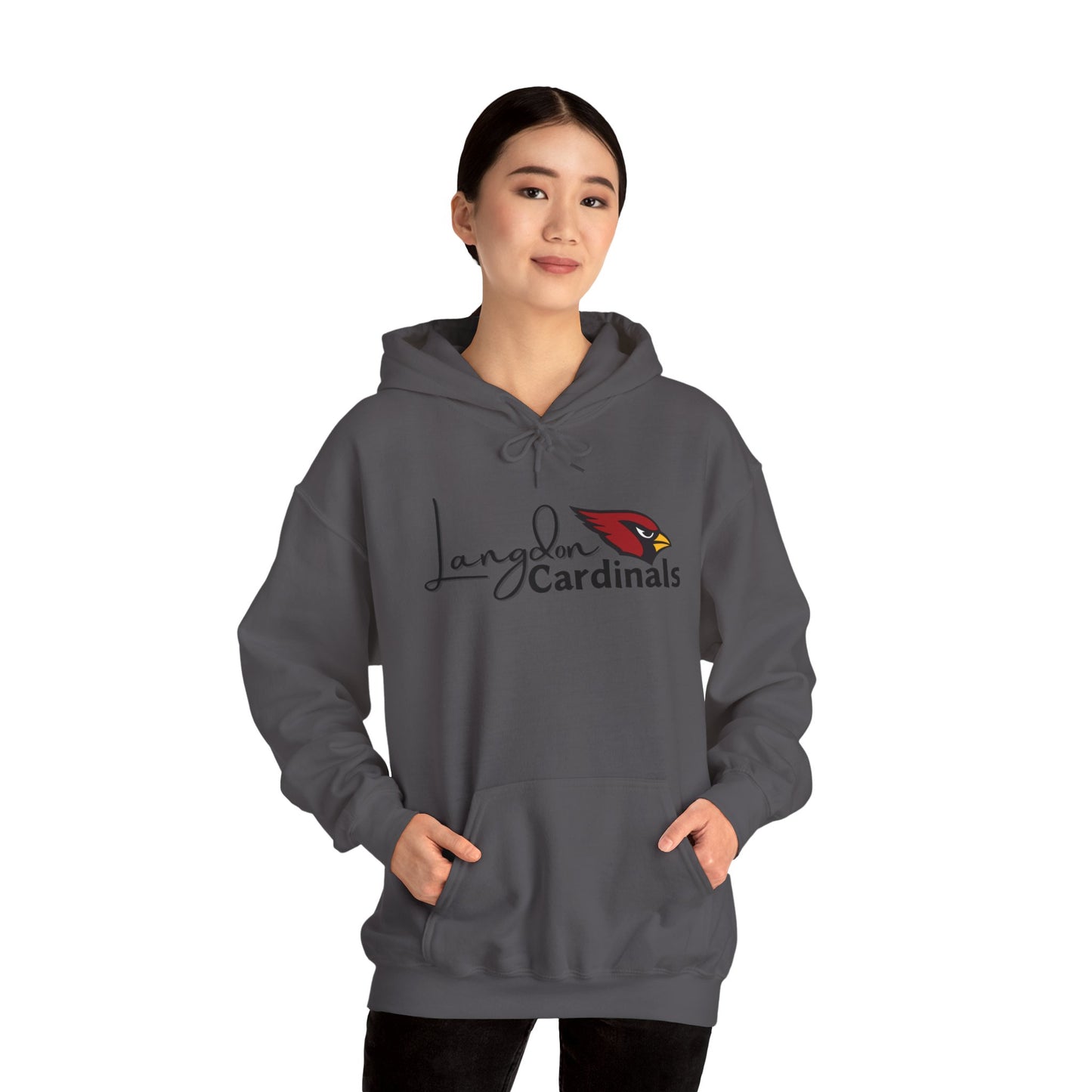 Langdon Cardinal LogoUnisex Heavy Blend™ Hooded Sweatshirt